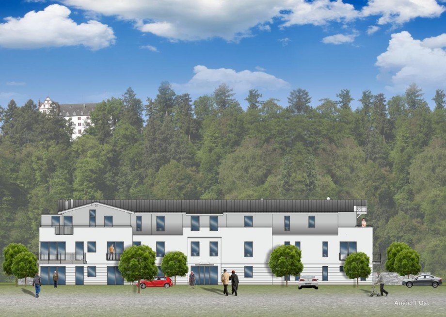 Schlossblick_Ansicht OST Etagenwohnung Fischbachtal| Niedernhausen