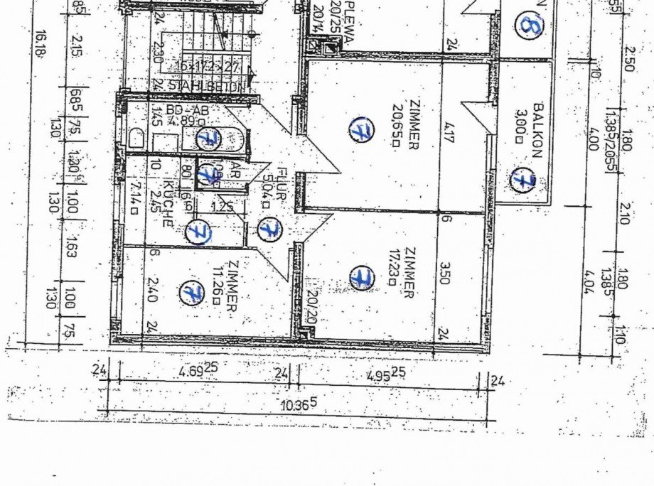 Grundriss WHG 7 Etagenwohnung Gro�-Zimmern