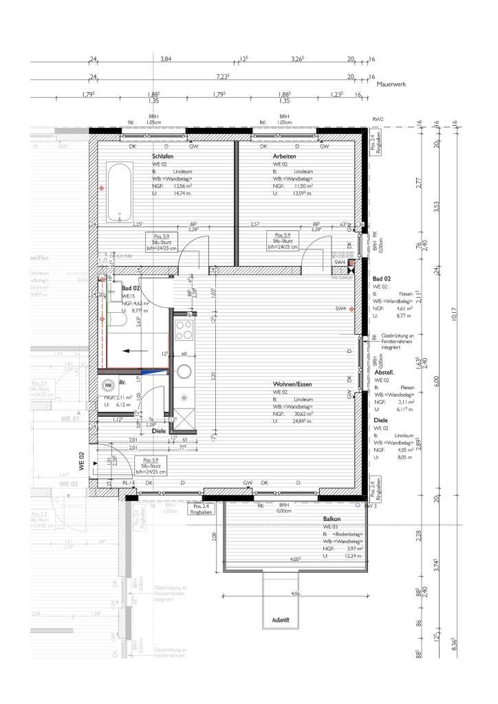 Grundriss Wohnung Etagenwohnung Gro�-Umstadt