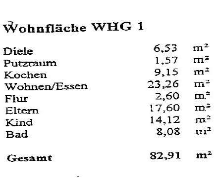 Raumma�e Etagenwohnung W�rth