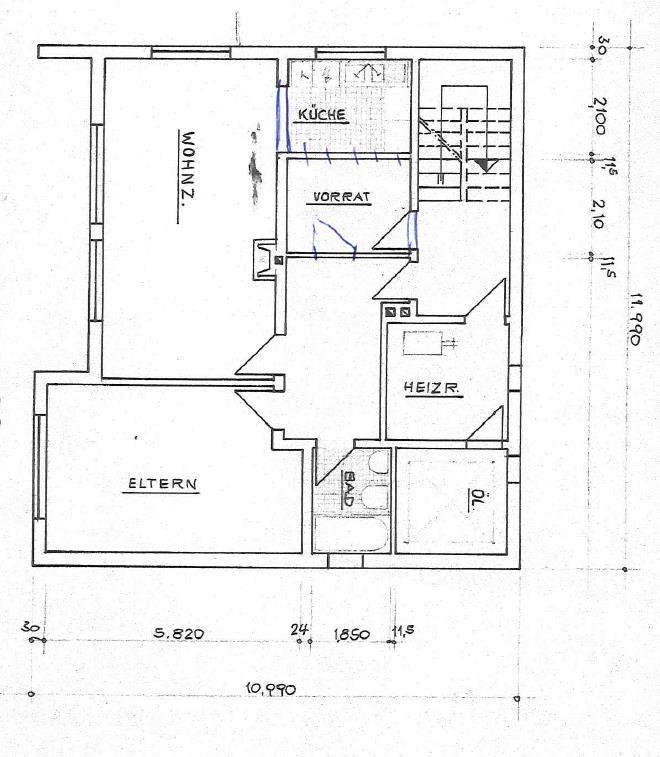 Erdgeschoss Einfamilienhaus Fr�nkisch-Crumbach