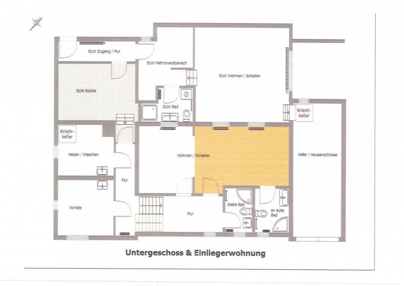 Raumskizze Untergescho� Einfamilienhaus Gro�-Bieberau
