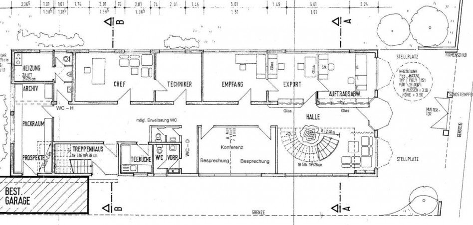 Grundriss EG B�rohaus Gro�-Umstadt