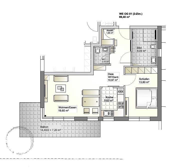 Grundriss Etagenwohnung Fischbachtal| Niedernhausen