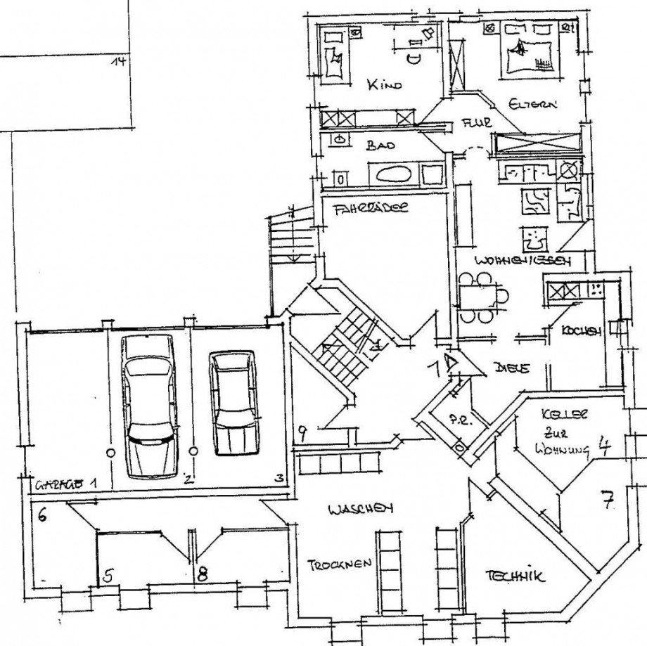 Grundriss Erdgeschoss Etagenwohnung W�rth