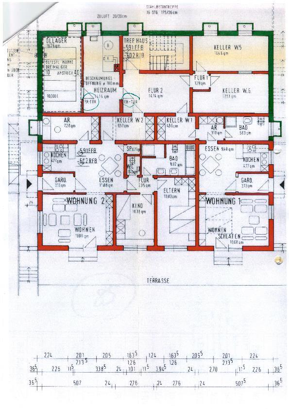 Grundrisse Whg. 2 Wohnung L�tzelbach-Seckmauern