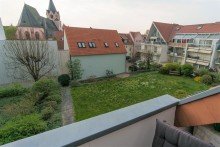 Ausblick Dachterrasse, Garten Moderne 2-Zimmerwohnung mit Dachloggia im Zentrum von Gro�-Umstadt