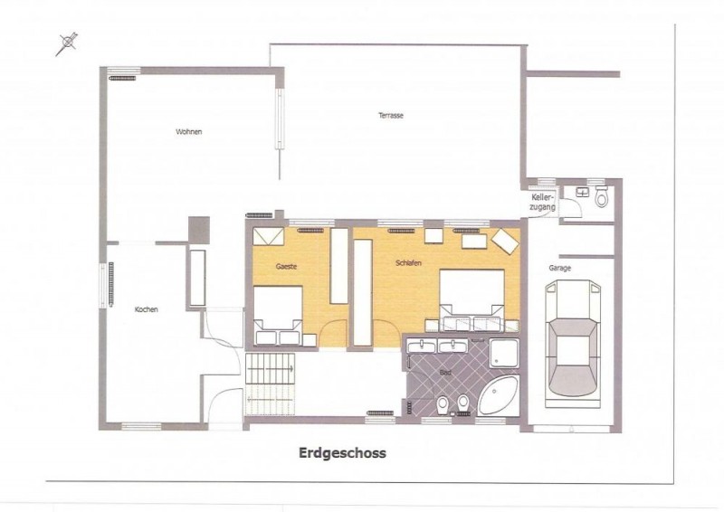 Raumskizze Erdgescho� Einfamilienhaus Gro�-Bieberau