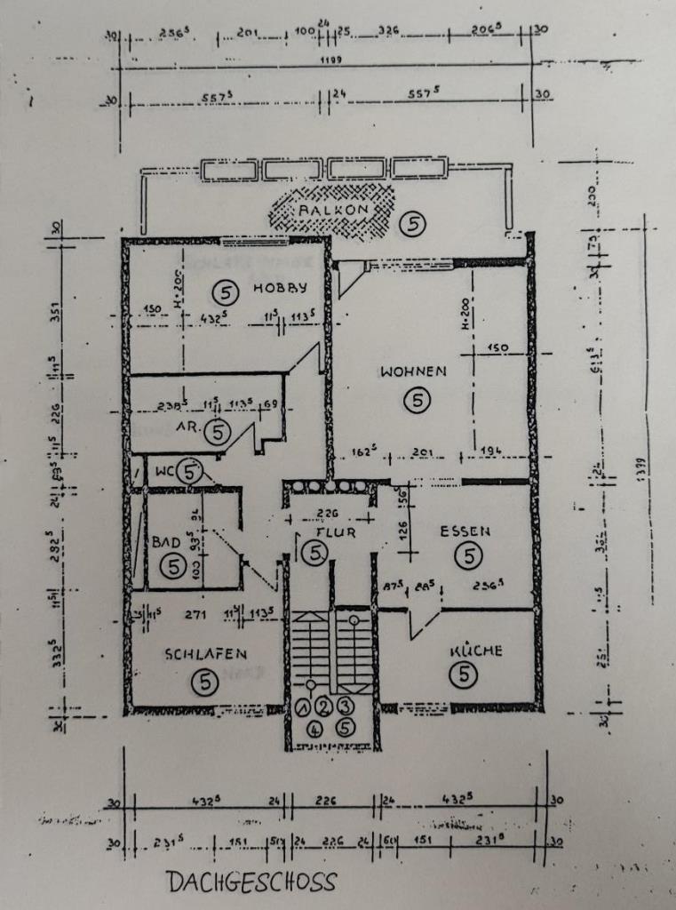 Grundriss Dachgeschoss Dachgeschosswohnung Alsbach-H�hnlein