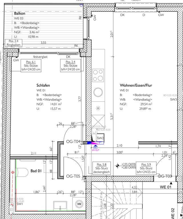 Grundriss WE 1 Etagenwohnung Gro�-Umstadt