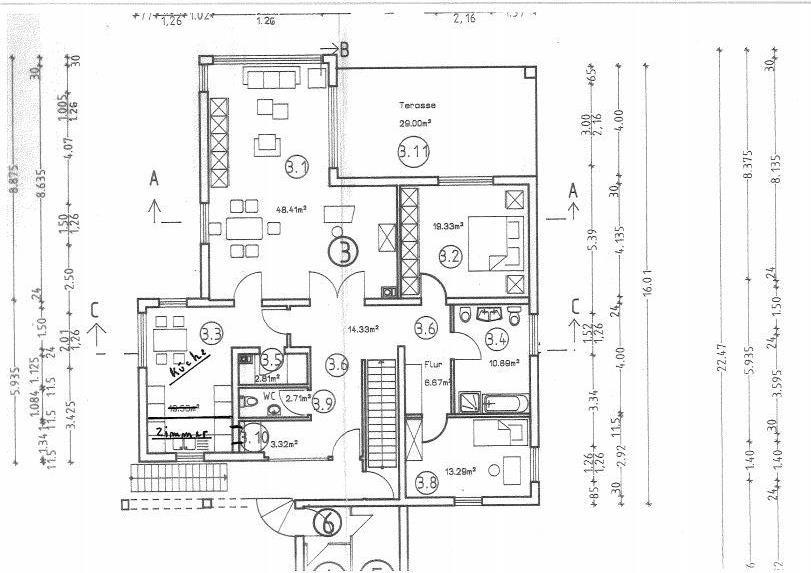 Grundriss Terrassenwohnung H�chst