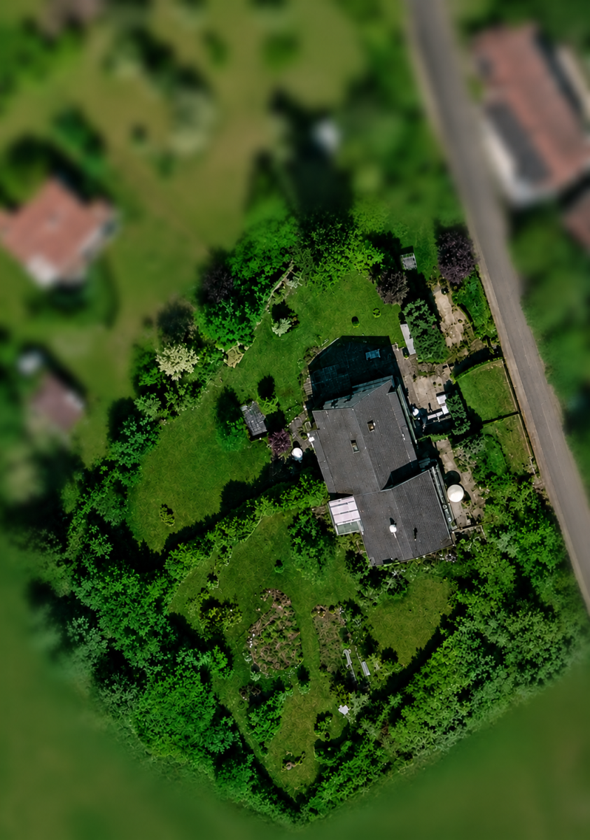 Luftaufnahme Zweifamilienhaus Bad K�nig