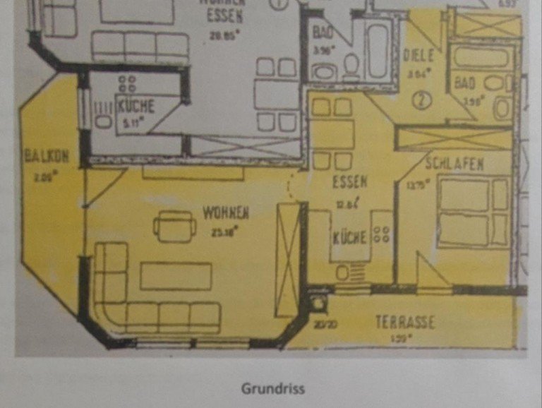 Grundriss Michelstadt Wohnung Gem�tliche 2-Zimmerwohnung in ruhiger Lage von Michelstadt