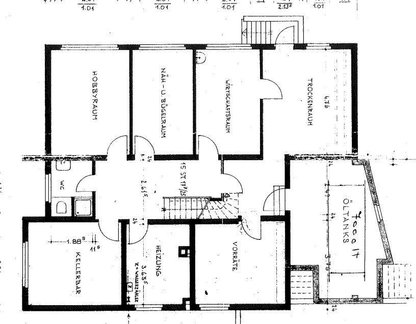 Grundriss Kellergeschoss Haus Gro�-Gerau/ OT Berkach