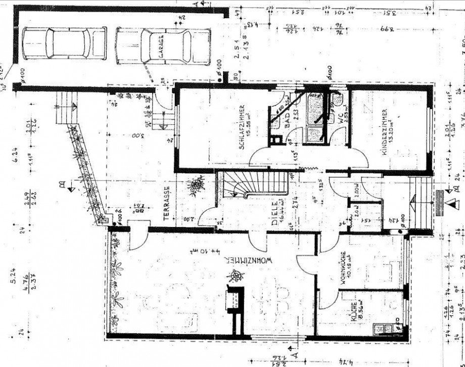 Grundriss Erdgeschoss Haus Gro�-Gerau/ OT Berkach