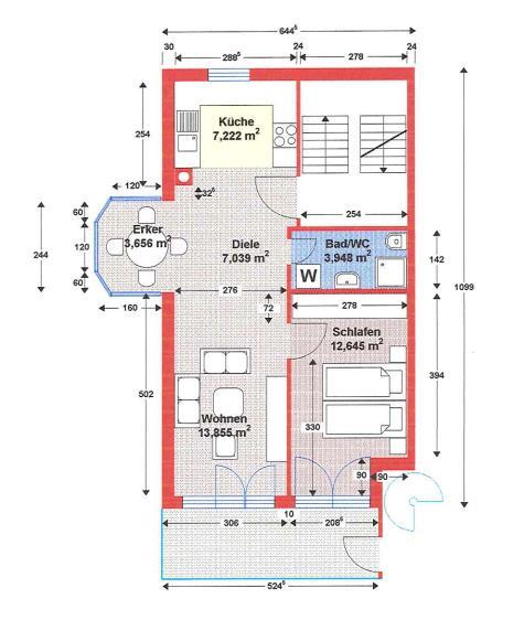 Grundriss Erdgeschosswohnung Reinheim